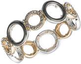 Thumbnail for your product : Nine West Tri-Tone Pavé Accented Circle Stretch Bracelet