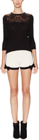 Thumbnail for your product : RED Valentino Cotton Knit Bow Detail Shorts