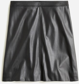 J.Crew: Faux-leather Mini Skirt For Women