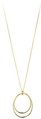 Dyrberg/Kern Women's Necklace with Pendant 16/01 Conca Shiny Gold Partially Gold-Plated Brass 81.5 cm – 339221