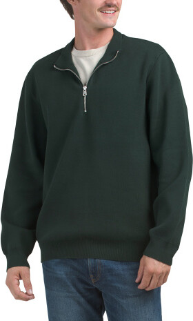 TJMAXX Quarter Zip Sweater For Men, Cotton/Polyester