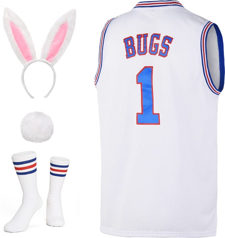 Space Jam Costume Men Space Movie Basketball Jersey #1 Christmas Family Costume Youth & Kids Sizes Kit Space Jam Jersey