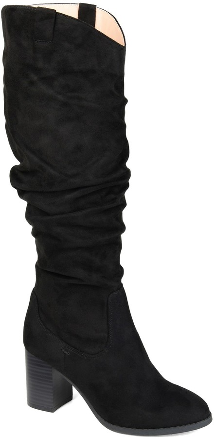 wide calf ruched boots
