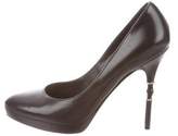 Thumbnail for your product : Gucci Leather Pointed-Toe Pumps Black Leather Pointed-Toe Pumps