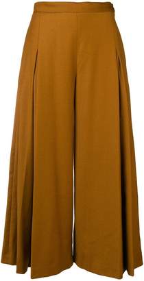Chalayan pleated flare trousers