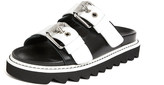 Thumbnail for your product : Moschino Double Strap Slides