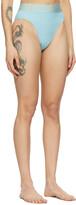 Thumbnail for your product : Versace Underwear Blue Medusa Band High Rise Bikini Bottom