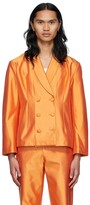 Thumbnail for your product : ERL SSENSE Exclusive Orange Silk Blazer