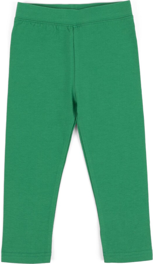 Leveret Girls Cotton Leggings, Solid Colors