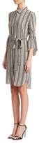 Thumbnail for your product : Halston Stripe Long-Sleeve Shirtdress