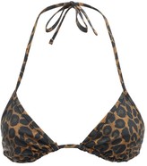 Thumbnail for your product : Fisch Dinzey Leopard Print Triangle Bikini Top