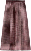 Thumbnail for your product : Gucci Houndstooth wool pleated skirt