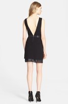 Thumbnail for your product : Alice + Olivia 'Brice' Layered Leather Trim Dress