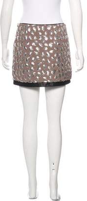 Diane von Furstenberg Embellished Mini Skirt