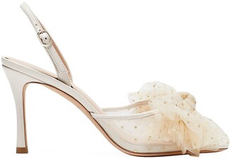 Kate Spade Bridal Sparkle Tulle & Leather Slingback Sandals