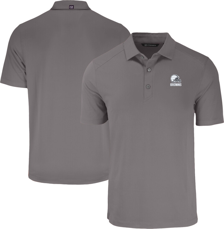 Men's Cutter & Buck Gray Cleveland Browns Big & Tall Forge Eco Stretch Recycled Polo
