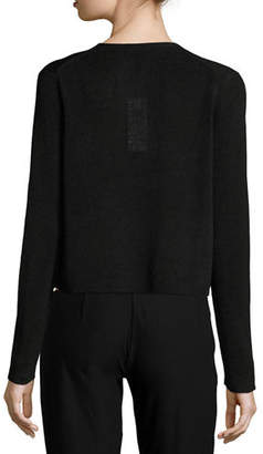 Eileen Fisher Fine Crepe-Knit Cropped Cardigan