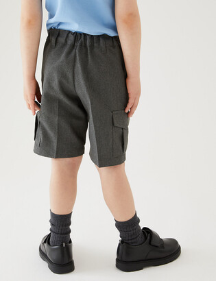 Marks and Spencer 2pk Boys' Regular Leg Cargo School Shorts (2-14 Yrs)