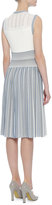 Thumbnail for your product : Bottega Veneta Sleeveless Striped Knit Dress, Blue/White