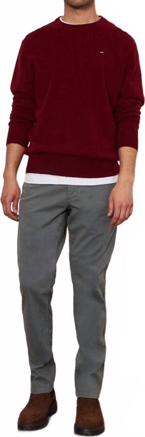 Eden Park Stretch Cotton Chinos In Grey