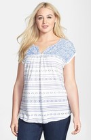 Thumbnail for your product : Lucky Brand 'Santorini' Top (Plus Size)
