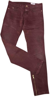 Closed Burgundy Cotton - elasthane Jeans for Women