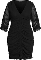 Thumbnail for your product : City Chic Ruche Love Dress - black