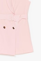 Thumbnail for your product : Nasty Gal Womens Stand Tall Tailored Belted playsuit - Pink - S