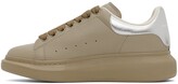 Thumbnail for your product : Alexander McQueen Beige & Silver Oversized Sneakers