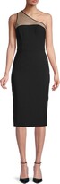 Thumbnail for your product : Dress the Population Rayna Illusion-Neck Sheath Dress