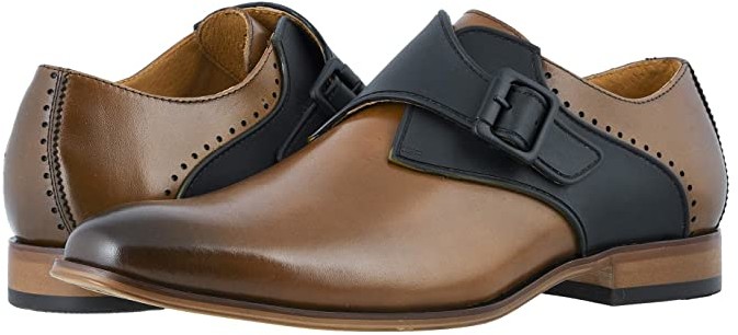 stacy adams men's lavine double monk strap loafers