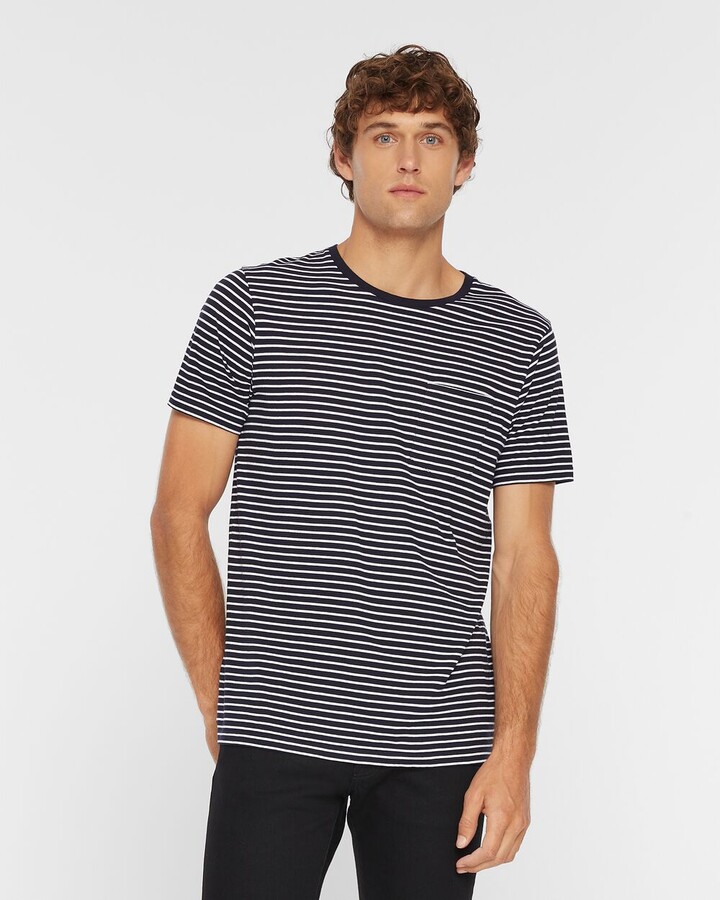 Club Monaco Striped Williams Pocket Tee - ShopStyle T-shirts
