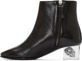 Thumbnail for your product : Alexander McQueen Black Skull Ankle Boots