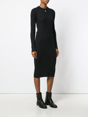 Courreges ribbed fitted sweater dress