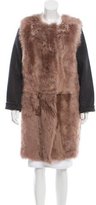 Thumbnail for your product : Yves Salomon Fox Fur-Paneled Coat w/ Tags