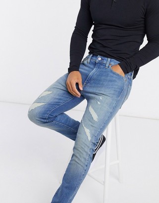 mens distressed levi jeans