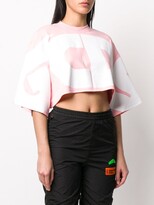 Thumbnail for your product : GCDS Oversized Logo Cropped Top