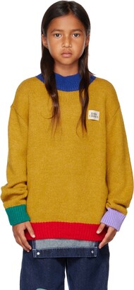 Bobo Choses Kids Yellow Colorblock Sweater