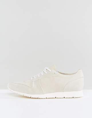 ASOS Retro Sneakers In Relaxed Off White Faux Suede