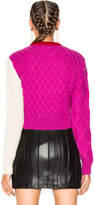 Thumbnail for your product : Fausto Puglisi Color Block Crop Knit Sweater