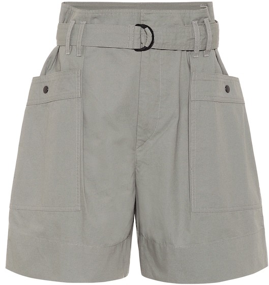 high rise cotton shorts