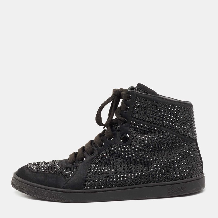 Black High Top Gucci Sneakers | ShopStyle