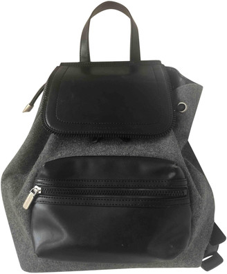 Charles & Keith Black Leather Backpacks