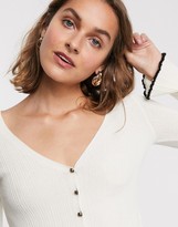Thumbnail for your product : ASOS DESIGN DESIGN ribbed cardigan with contrast trim
