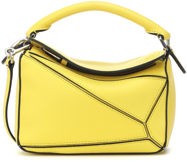 puzzle mini leather shoulder bag