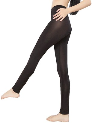 Lazutom Sexy Women Lady See-Through Nylon Open Zip Crotch Leggings Pants  (Black) - ShopStyle