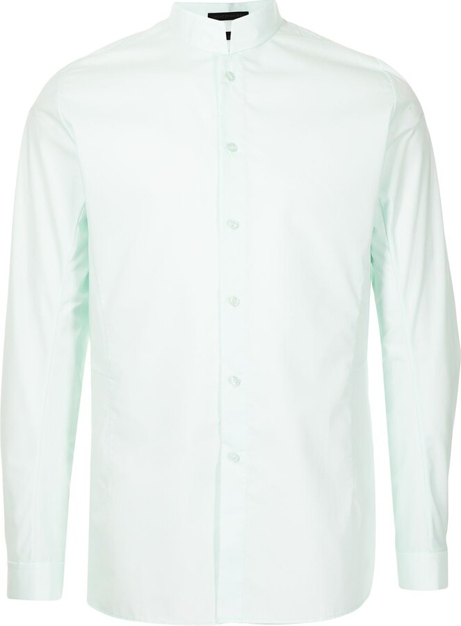 GRMO Men Button Up Stylish Business Linen Mandarin Collar Dress Shirts 
