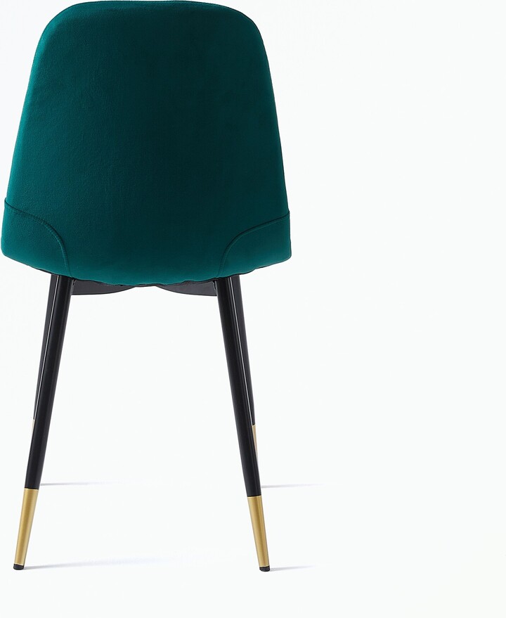 Velvet Tufted Chairs with Metal Legs,Set of 4 ShopStyle