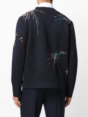 Valentino fireworks embroidered sweatshirt