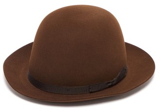 mens brown trilby hat